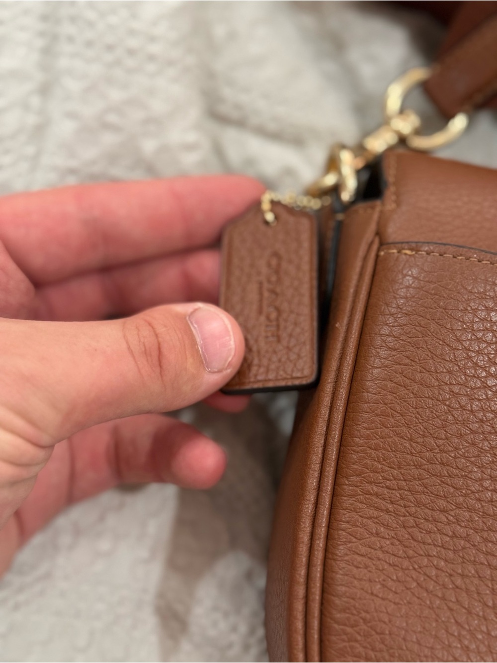 Brown leather Coach Amelia Saddle Bag, used! - Picture 9 of 14